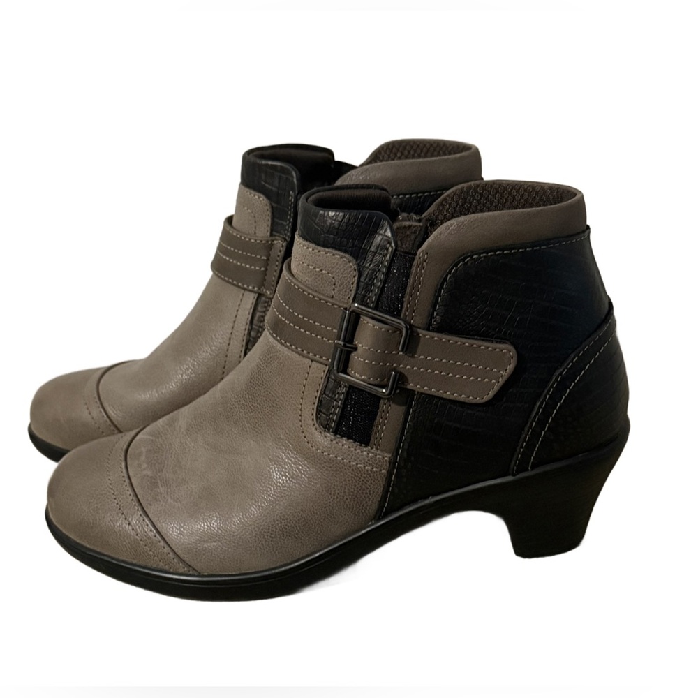 Elegant Two-Tone Ankle Booties